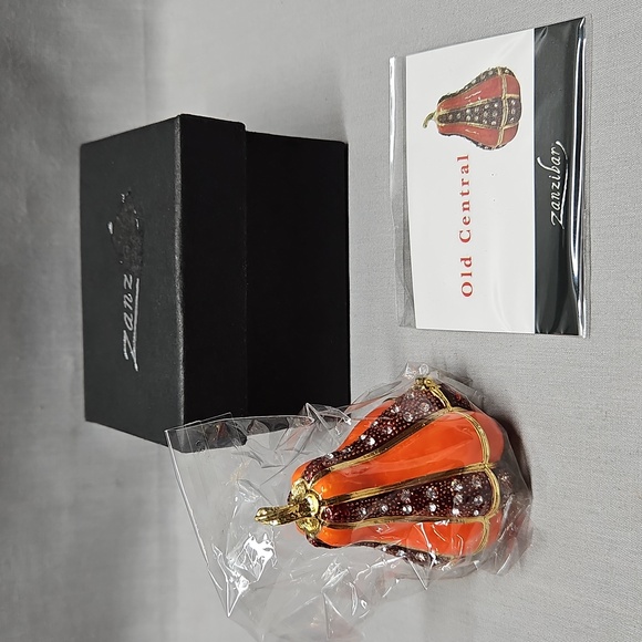 Zanzibar Old Central Squash Enameled Jeweled Trinket Box No. 323 - Picture 2 of 5